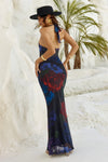 ZOEY MAXI DRESS DARK FLORAL