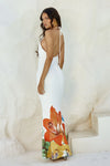 PRIMROSE MAXI DRESS WHITE FLOWER