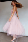 BLUSH TULLE MIDI
