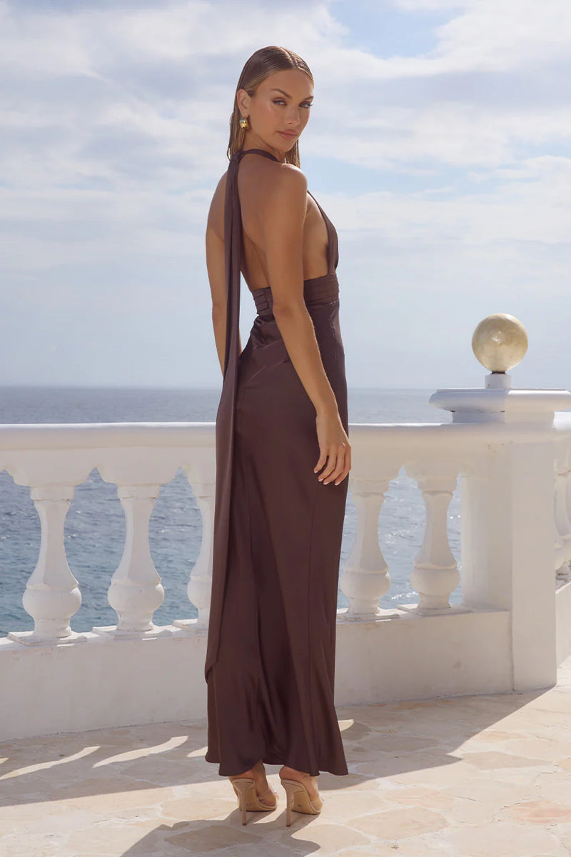 BITTER CHOCOLATE SYLVIE PLUNGE MAXI