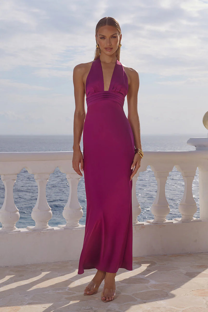 PLUM SYLVIE PLUNGE V NECK MAXI