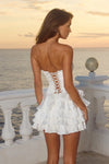 TABITHA BUSTIER RUFFLE MINI DRESS