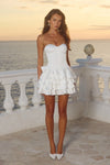 TABITHA BUSTIER RUFFLE MINI DRESS