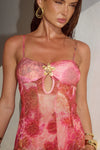 TISHA SHEER MAXI DRESS MOANA PINK