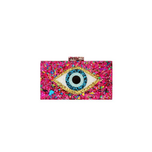 EVIL EYE METALLIC CLUTCH