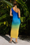 SONNY MIDI DRESS - PARAKEET