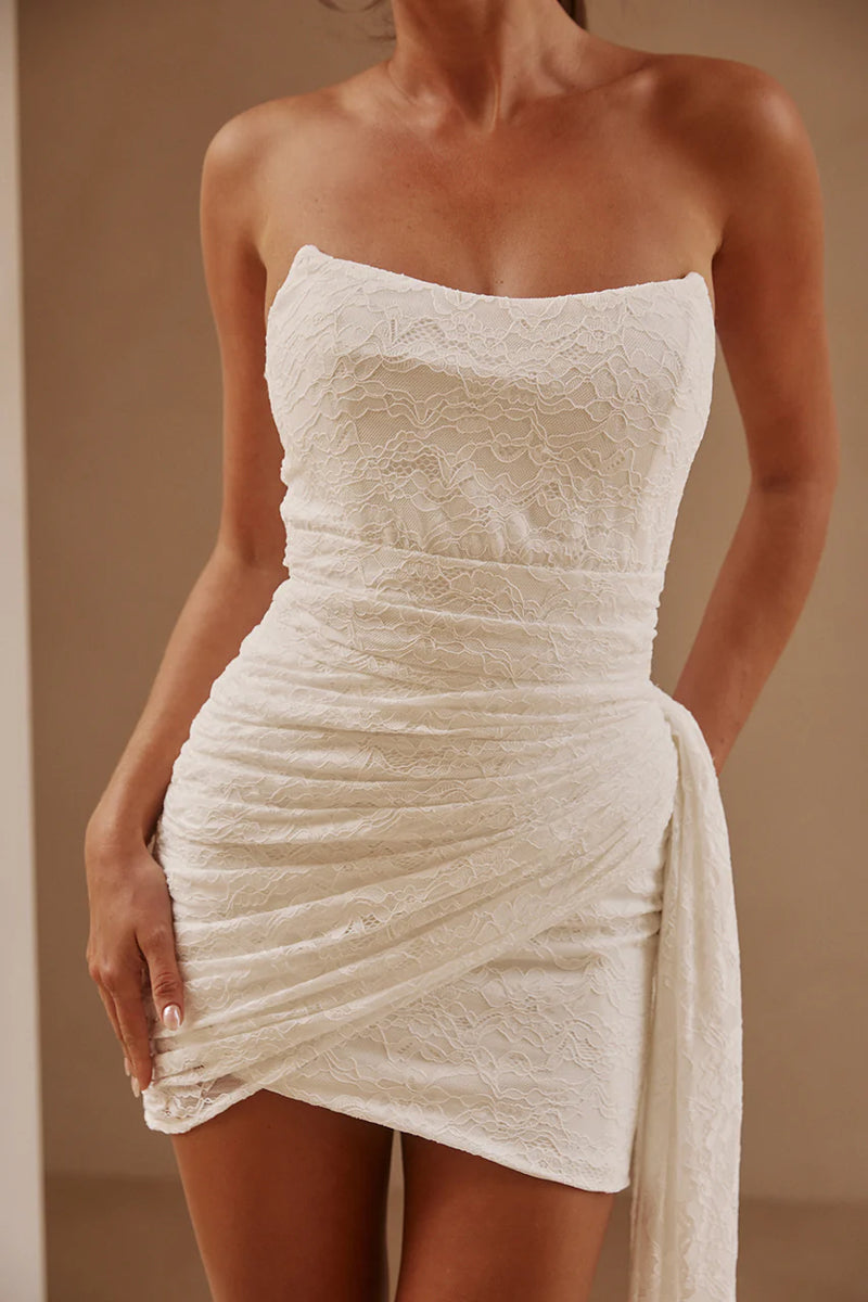 LACEY MINI DRESS WHITE