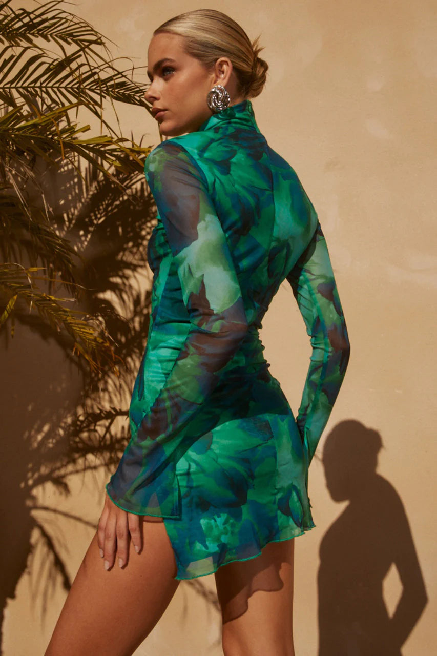 JORDI MINI DRESS CALISTA GREEN