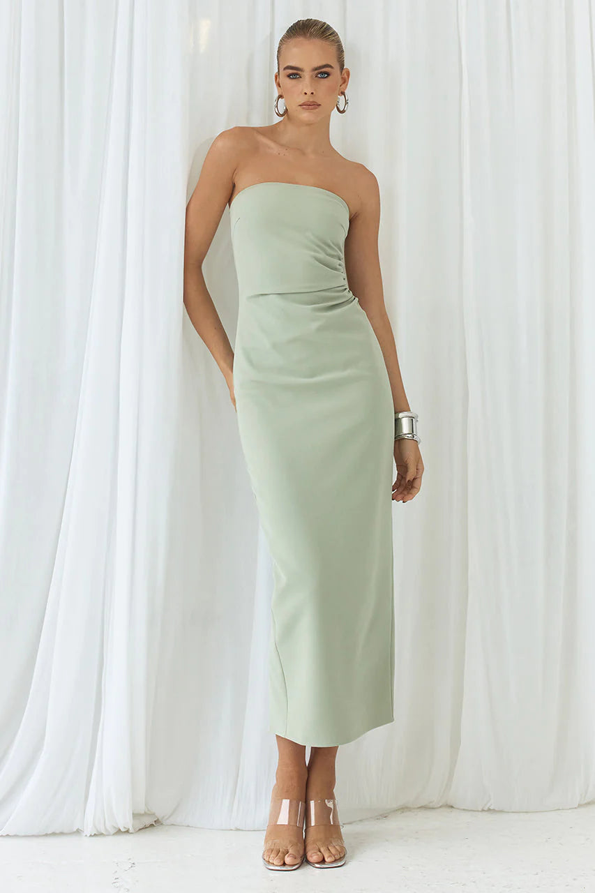 DEMY MIDI DRESS - SAGE