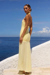 BUTTER YAZMIN HALTER MAXI DRESS