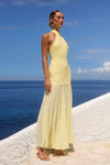 BUTTER YAZMIN HALTER MAXI DRESS