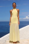 BUTTER YAZMIN HALTER MAXI DRESS