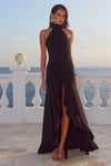 BLACK ZELMA HIGH NECK MAXI