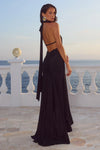 BLACK ZELMA HIGH NECK MAXI