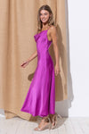 SATIN BASIC LONG DRESS
