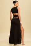 TWIST FRONT JERSEY MAXI