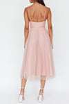 BLUSH CORSET TULLE MIDI
