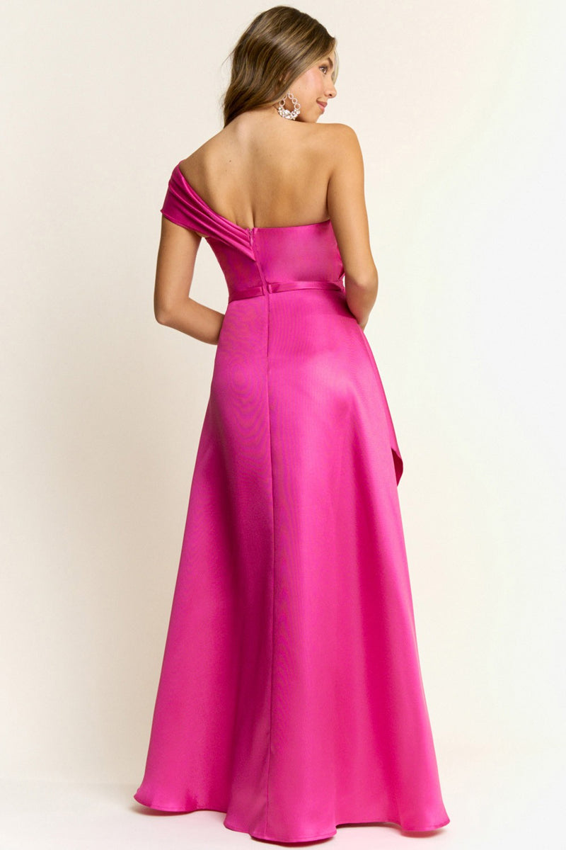 ONE SHOULDER TAFFETA 2 GOWN