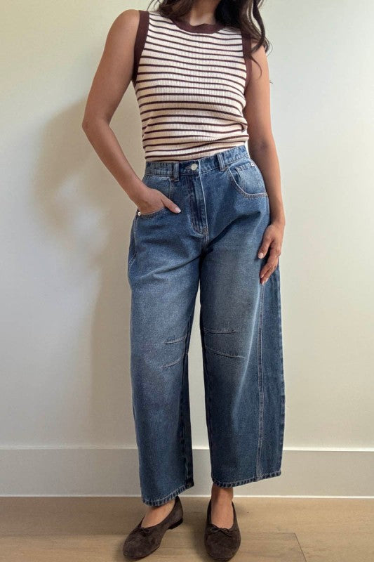 MID RISE DENM BARREL