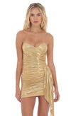 GOLD METALLIC TASSEL DRESS