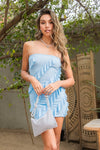 BABY BLUE RUFFLE TUBE DRESS