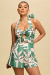 PALM VIBES HALTER ROMPER