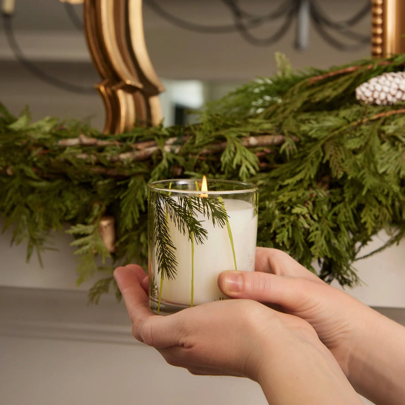 Frasier Fir Poured Candle, Pine Needle Design