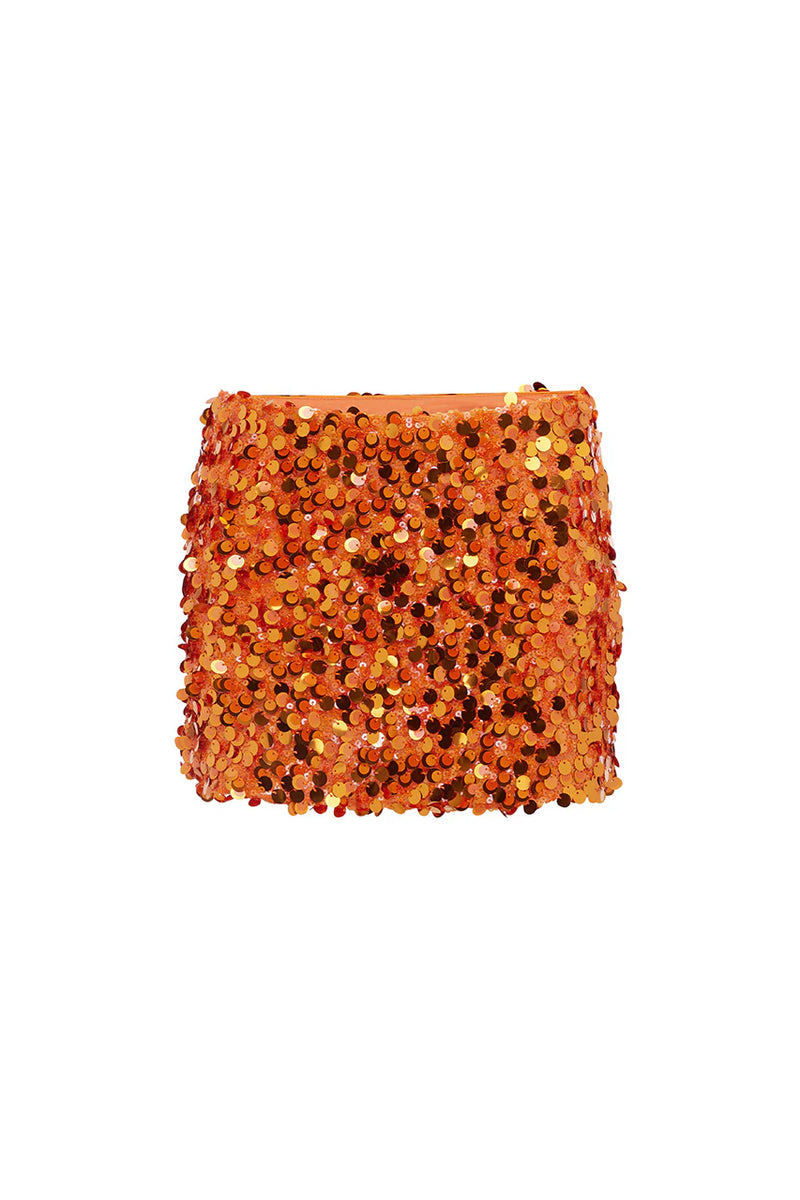 ORANGE IDALIA MINI SKIRT