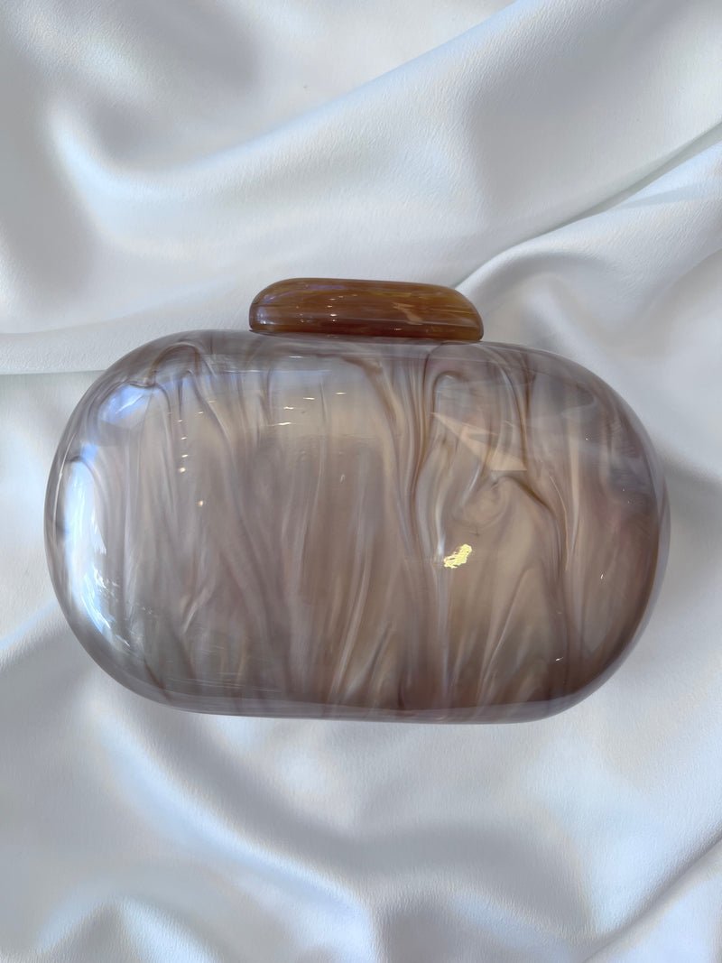 ROUND MARBLE PEARL BAG