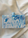 MARBLE PATTERN SQUARE CLUTCH