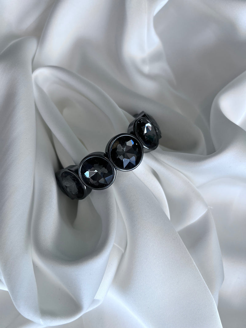 SILVER GREY CRYSTAL CUFF
