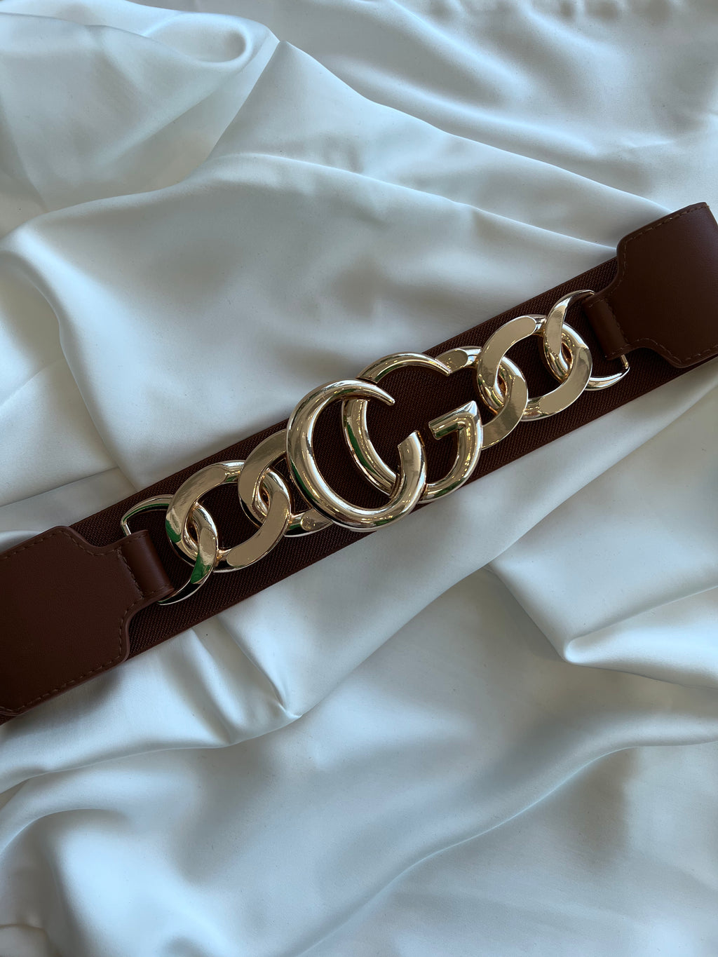 GG Brown Chain Belt